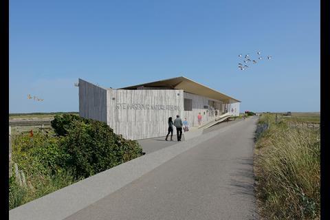 Architect image of the Rye Harbour Discover Centre, Sussex